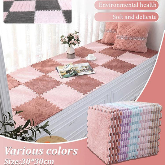 Patchwork matta, sovrum full hushåll kvadrat pussel golvmatta, plysch yta eva miljöskydd skum matta
