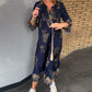 Löst sittande vintageklänning med V-ringning