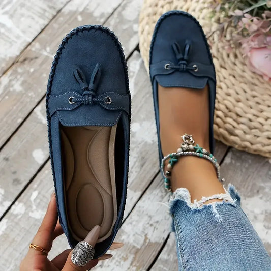 🔥Bekväma mjuka loafers för kvinnor i vintage stil med rosett