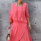 ✈️   Lös topp & byxor med vida ben Chiffon 2-delat set