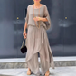✈️   Lös topp & byxor med vida ben Chiffon 2-delat set