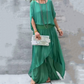 ✈️   Lös topp & byxor med vida ben Chiffon 2-delat set