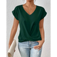 💥STOR REA💷Bästa pris👚Elegant kortärmad T-shirt med vriden V-ringning