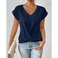 💥STOR REA💷Bästa pris👚Elegant kortärmad T-shirt med vriden V-ringning