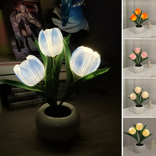 LED Tulip Night Light Flower bordslampa🌷✨
