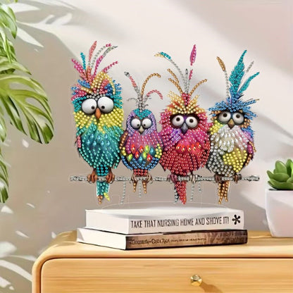 5D Kristall Diamant Papegoja Konstkit