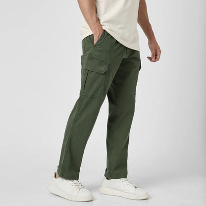 Cargobyxor för Herrar med Flera Fickor och Stretch