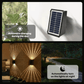 ☀️4 LED Solar Färgglada vägglampor Utomhuslampa Vattentät