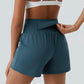 🥰 2-i-1-yogashorts med hög midja och sidofickor