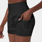 🥰 2-i-1-yogashorts med hög midja och sidofickor