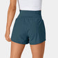 🥰 2-i-1-yogashorts med hög midja och sidofickor