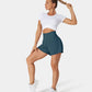 🥰 2-i-1-yogashorts med hög midja och sidofickor