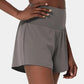 🥰 2-i-1-yogashorts med hög midja och sidofickor