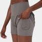 🥰 2-i-1-yogashorts med hög midja och sidofickor