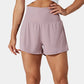 🥰 2-i-1-yogashorts med hög midja och sidofickor