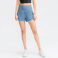 🥰 2-i-1-yogashorts med hög midja och sidofickor