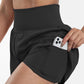 🥰 2-i-1-yogashorts med hög midja och sidofickor