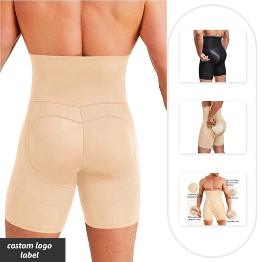 "💪👖Få kroppen mer slät än fikans kaffeprickar! 😏Höga midjor för män Butt Lifter Shapewear