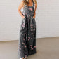 💖Avslappnad jumpsuit i tryckt denim för kvinnor