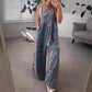 💖Avslappnad jumpsuit i tryckt denim för kvinnor