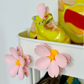 Blomma kylskåpsmagnet klipp för livsmedelsförvaring