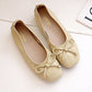 Platta Låga Ballerinaskor med Rosett för Damer