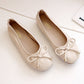Platta Låga Ballerinaskor med Rosett för Damer