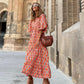 💖 Elegant boho maxiklänning för kvinnor med puffärmar👗