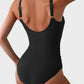 Ruched Tie-Knot Tummy Control One-Piece Swimsuit