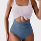 Ruched Tie-Knot Tummy Control One-Piece Swimsuit