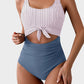 Ruched Tie-Knot Tummy Control One-Piece Swimsuit