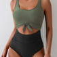 Ruched Tie-Knot Tummy Control One-Piece Swimsuit