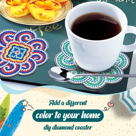 🔥🌼🌻🐱 DIY-underlägg för diamantmålning Underlägg för träkoppar☕