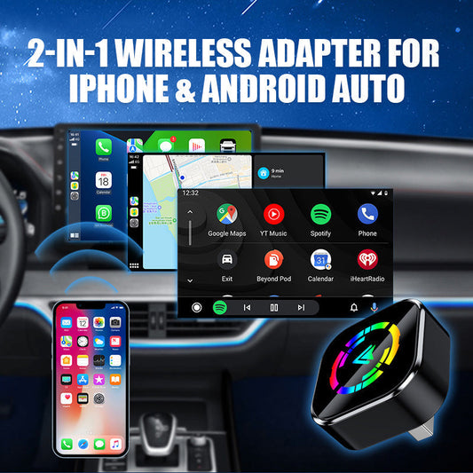 🔥2025 Hot Sale 47% rabatt🔥2-i-1 trådlös adapter för iPhone och Android Auto🎵