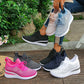 Casual dammode, andningsbara korrigering sneakers med strassdekoration