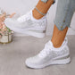 Casual dammode, andningsbara korrigering sneakers med strassdekoration