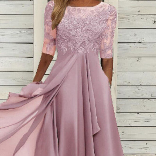 💖NYTT ARRIVAL BEGRÄNSAD TID ERBJUDANDE💖Elegant broderi Cocktail Flowy Klänning