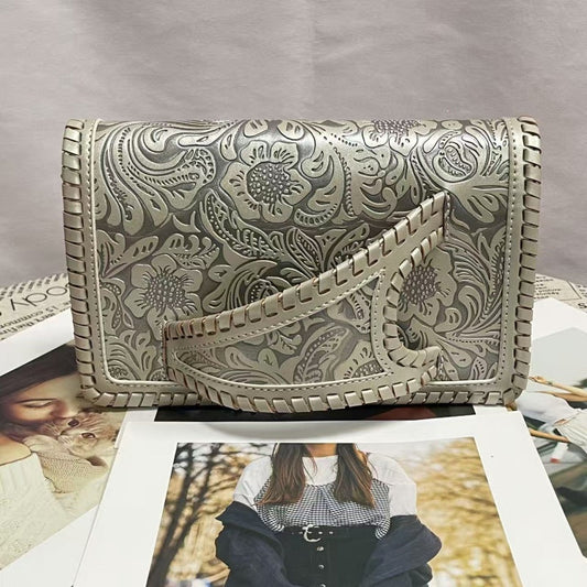 Vintage elegant präglad kuvertväska