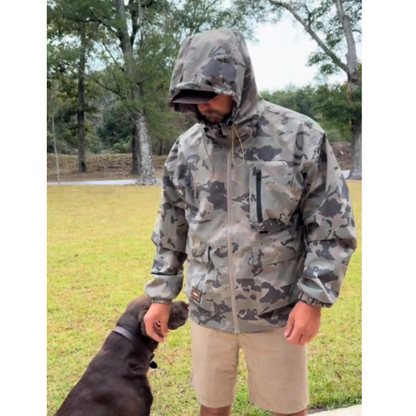Camouflage Huvjacka med Flera Fickor för Herrar