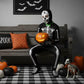 Självlysande skelettdräkt för Halloween