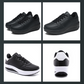 Bekväma, vadderade sneakers i mikrofiberläder med tjock sula för damer – en unik upplevelse