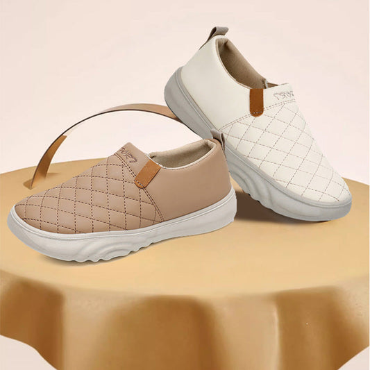 Casual slip-on-skor med rund tå för damer