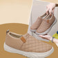 Casual slip-on-skor med rund tå för damer