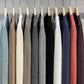 Men's solid color knitted crew neck base shirt