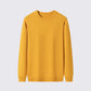 Men's solid color knitted crew neck base shirt