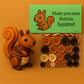 Gör-det-själv djurdekorationer med knappar