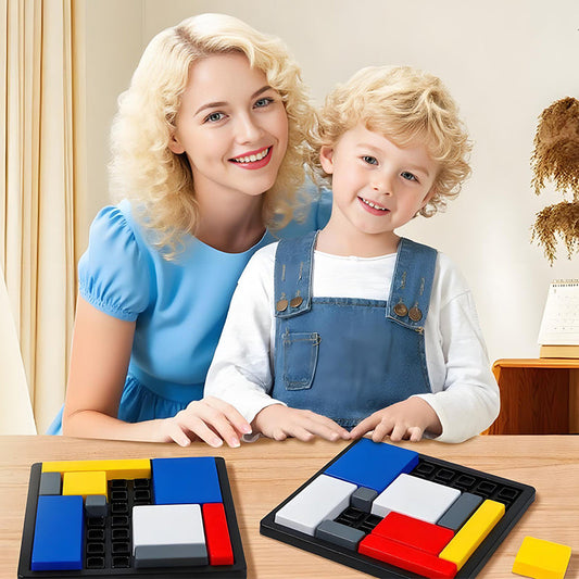 🧩 KÖP 2 FÅ 3! ✨ Kreativt Geometriskt Blockpussel - Utvecklar Spatialt Tänkande och Fantasi för Barn och Vuxna 🔷🎨