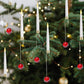 🎄LED-ljus för julgranen med klara kristallkulor