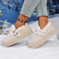 Trendiga, varma slip-on-skor för kvinnor för vintern