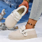 Trendiga, varma slip-on-skor för kvinnor för vintern